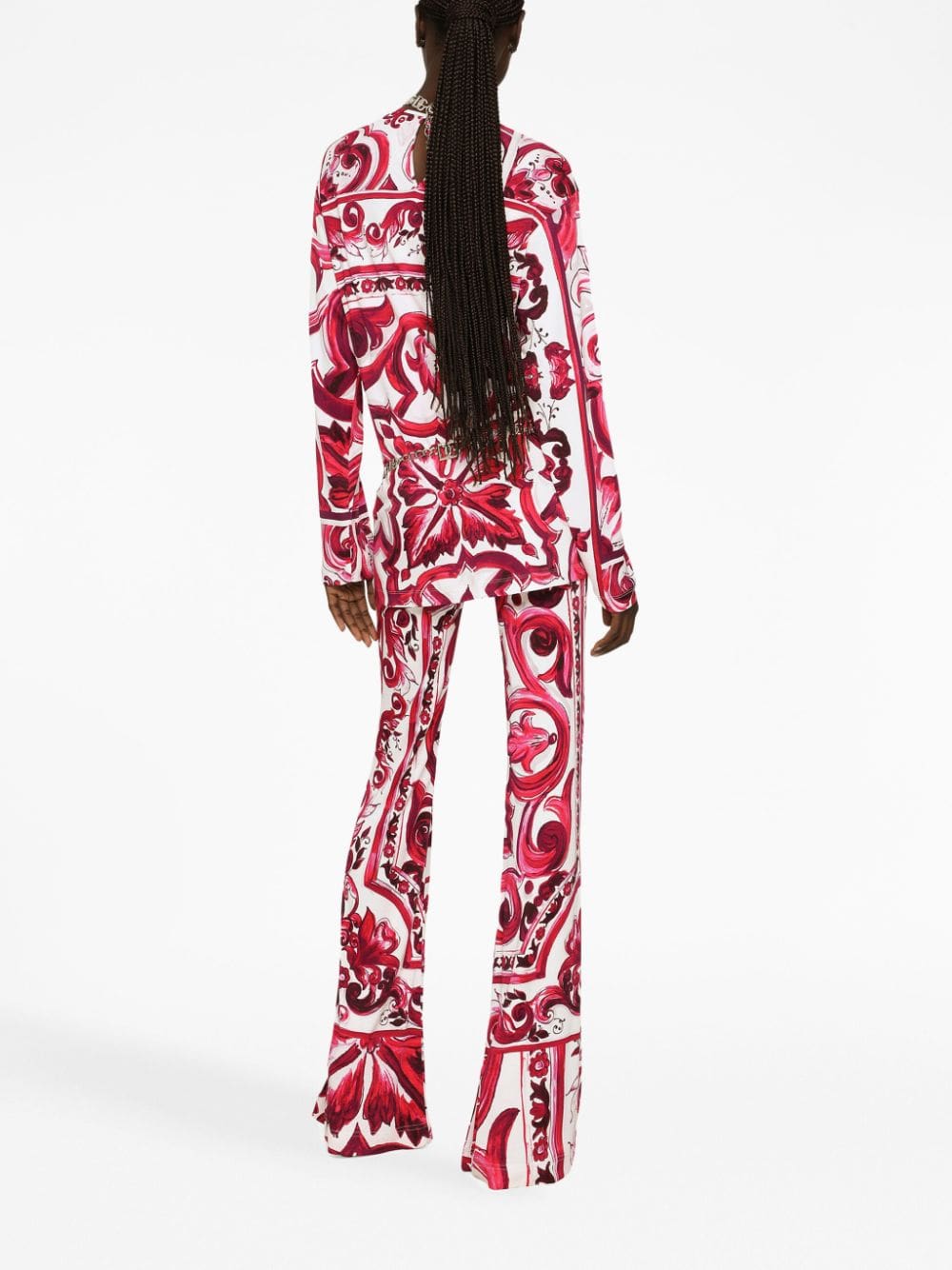 Dolce & Gabbana Majolica-print round-neck blouse - Image 4