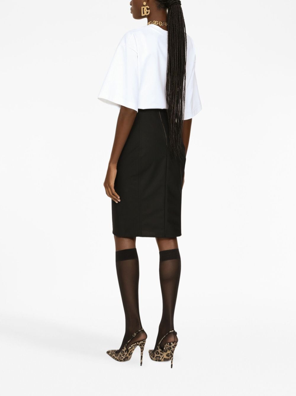 Dolce & Gabbana logo-print cotton-blend T-shirt - Image 4