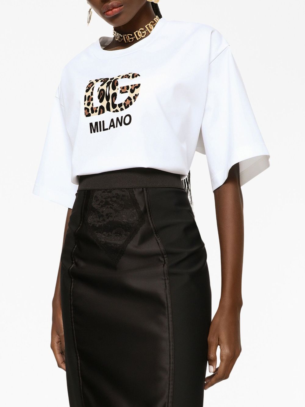 Dolce & Gabbana logo-print cotton-blend T-shirt - Image 5