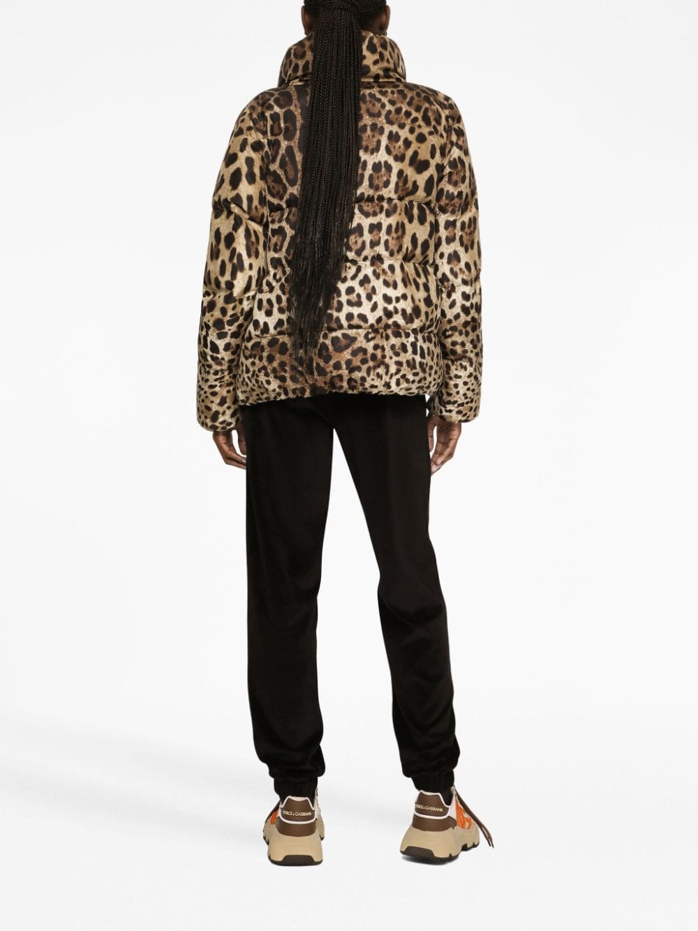 Dolce & Gabbana elasticated-waistband cotton-blend T-shirt - Image 4