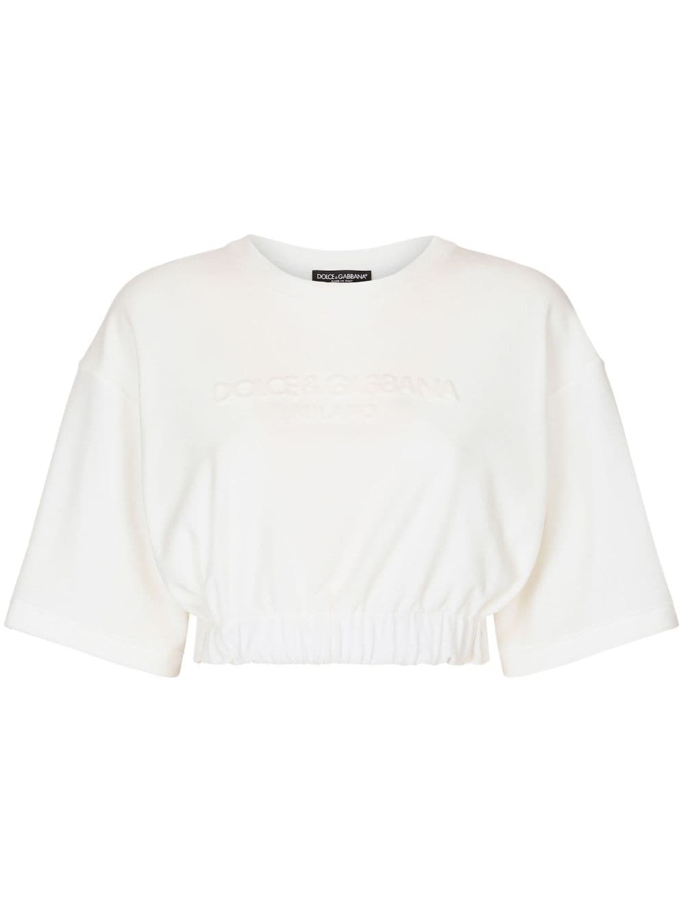 Dolce & Gabbana elasticated-waistband cotton-blend T-shirt