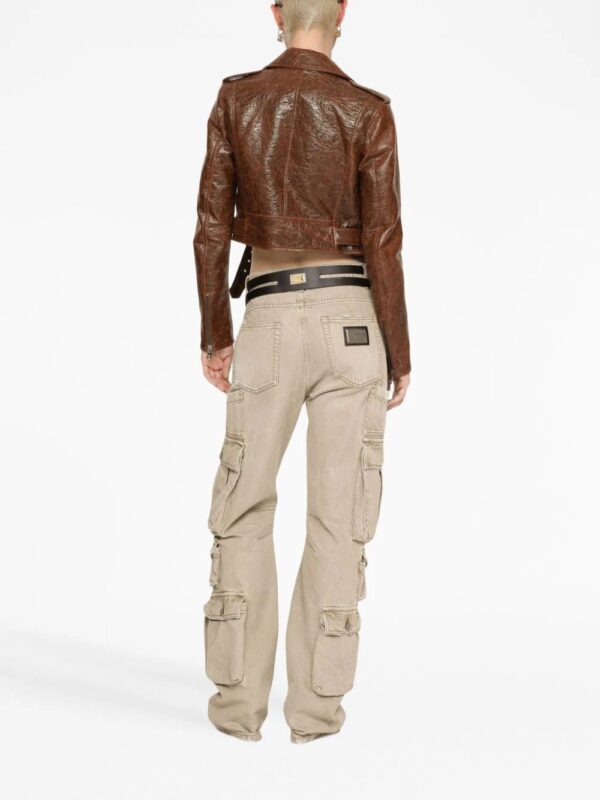 Dolce & Gabbana  logo-appliqué cropped T-shirt - Image 3