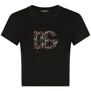 Dolce & Gabbana  logo-appliqué cropped T-shirt