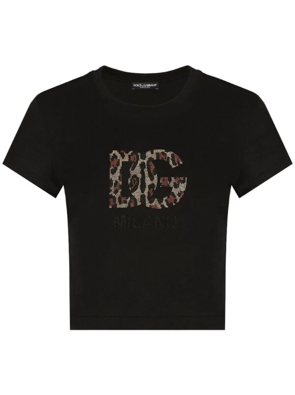 Dolce & Gabbana  logo-appliqué cropped T-shirt