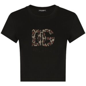 Dolce & Gabbana logo-appliqué cropped T-shirt