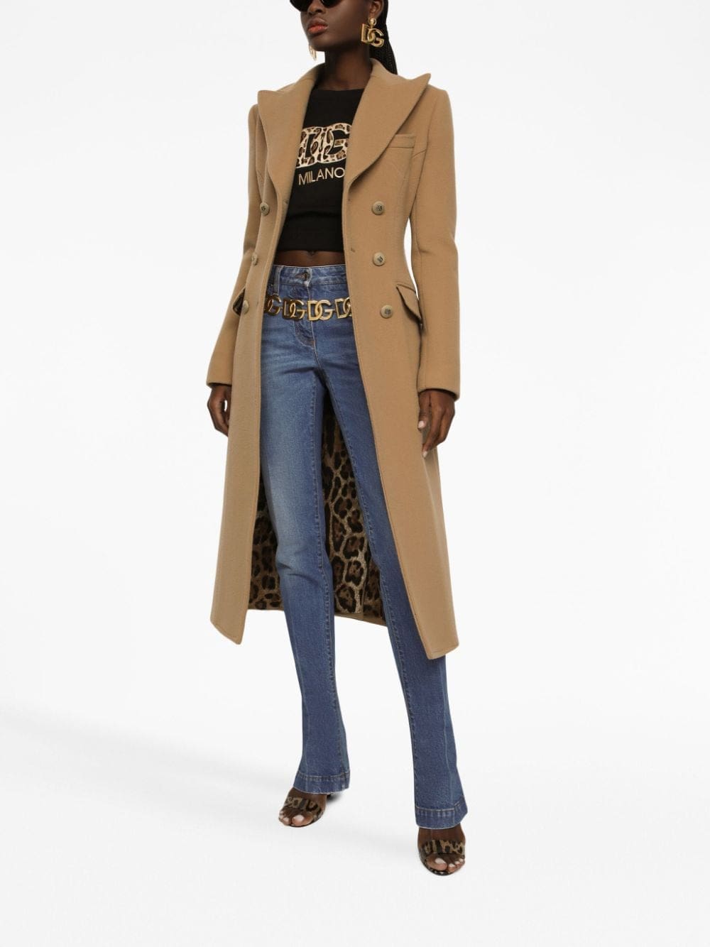 Dolce & Gabbana logo-patch cotton cropped sweatshirt - Image 2