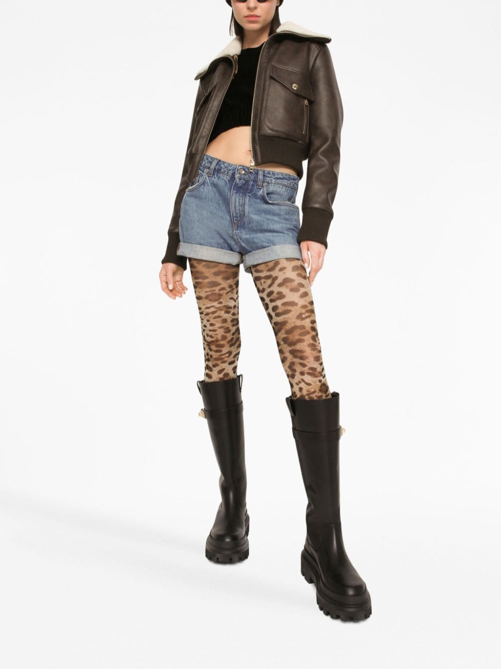 Dolce & Gabbana logo-embroidered cropped sweatshirt - Image 2