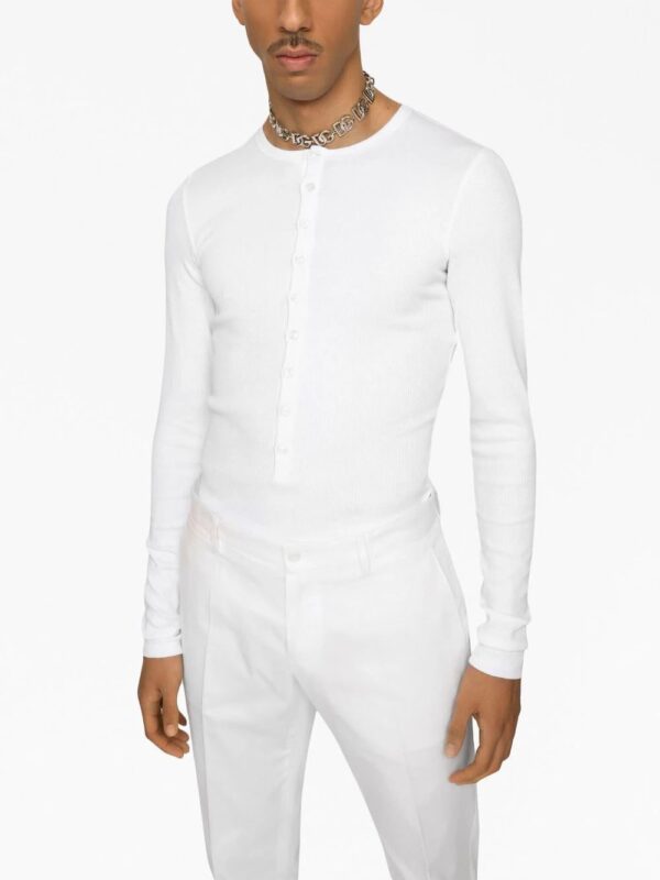 Dolce & Gabbana  long-sleeve button-fastening top - Image 4