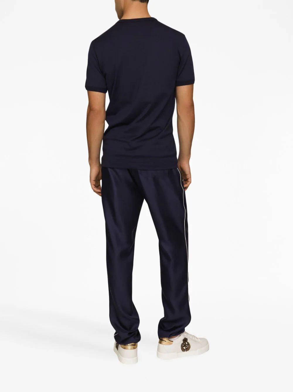 Dolce & Gabbana motif-embroidered cotton T-shirt - Image 4