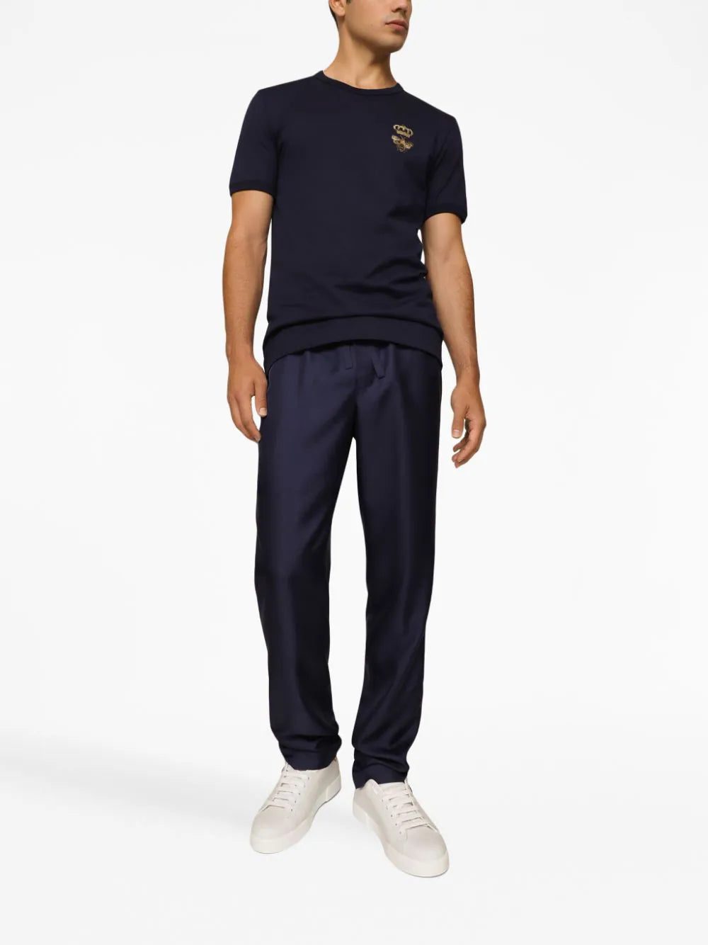 Dolce & Gabbana motif-embroidered cotton T-shirt - Image 3