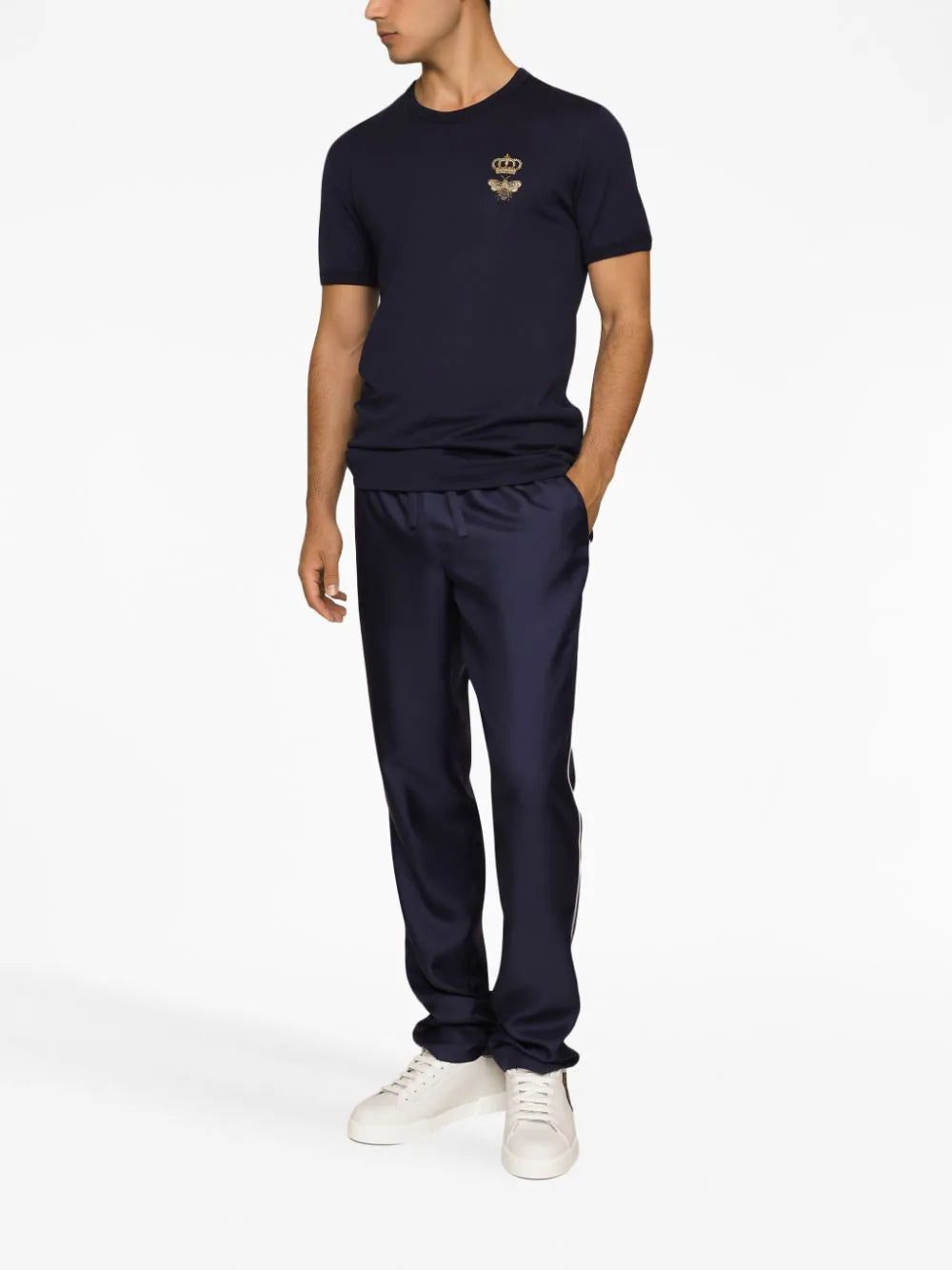 Dolce & Gabbana motif-embroidered cotton T-shirt - Image 2