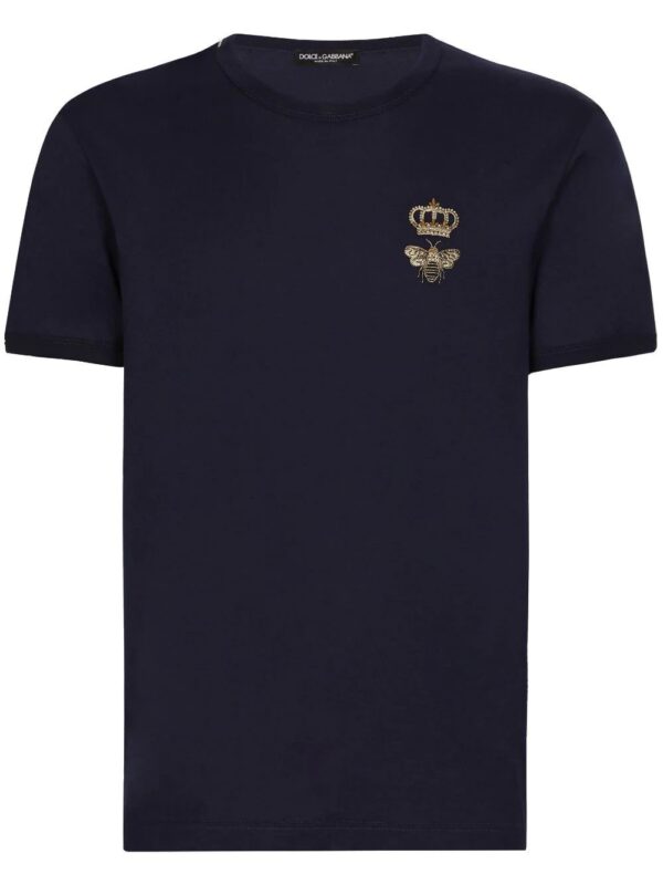 Dolce & Gabbana  motif-embroidered cotton T-shirt