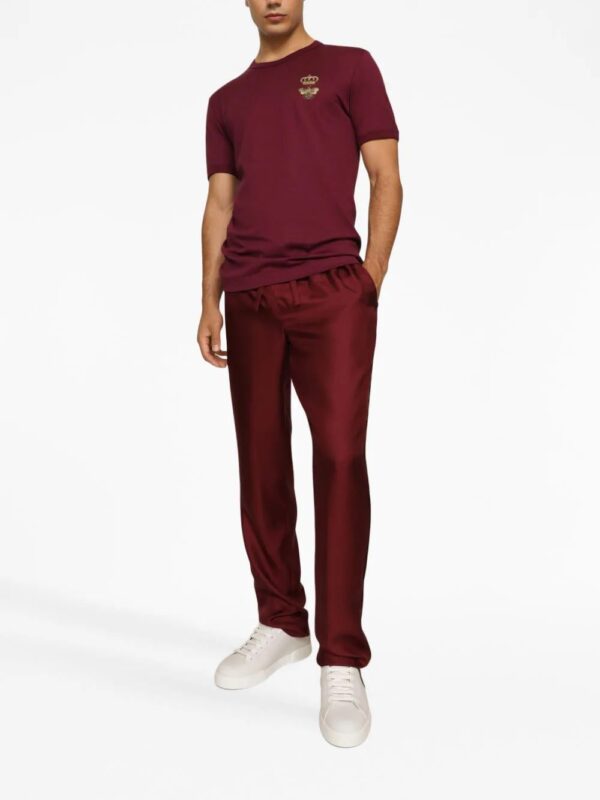 Dolce & Gabbana  motif-embroidered cotton T-shirt - Image 3