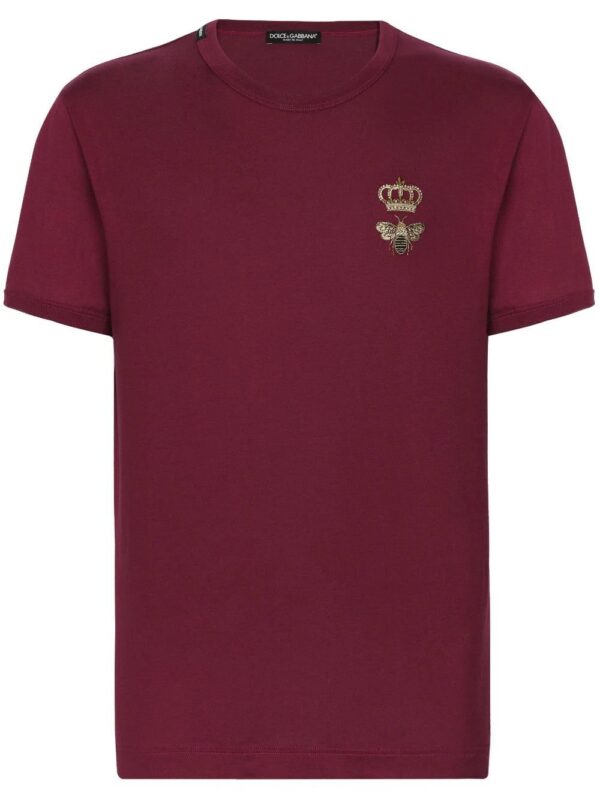 Dolce & Gabbana  motif-embroidered cotton T-shirt