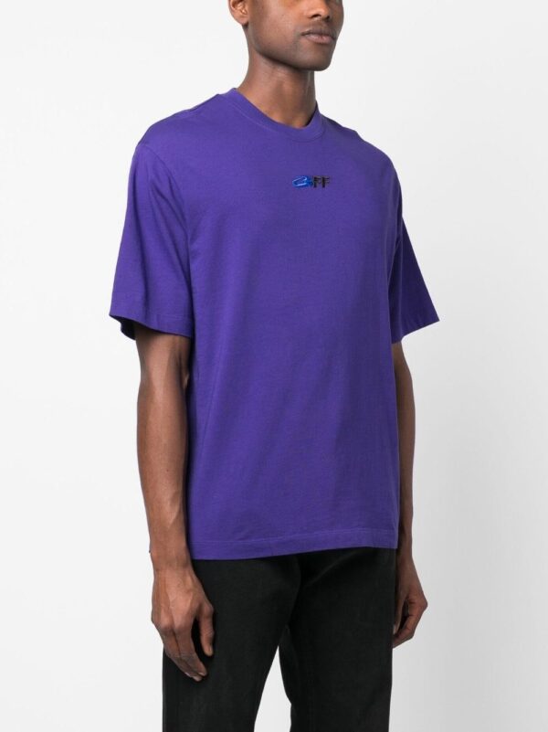 Off-White  embroidered-logo cotton T-shirt - Image 3