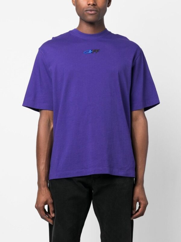 Off-White  embroidered-logo cotton T-shirt - Image 2