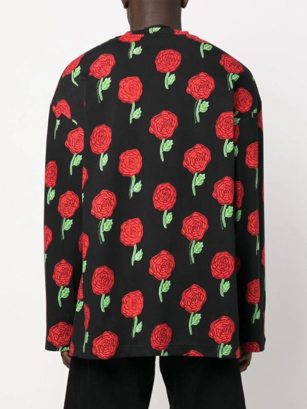 Versace Jeans Couture  Interlock rose-print oversized T-shirt - Image 4