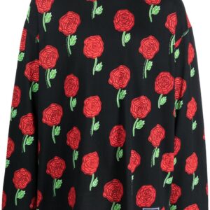 Versace Jeans Couture Interlock rose-print oversized T-shirt