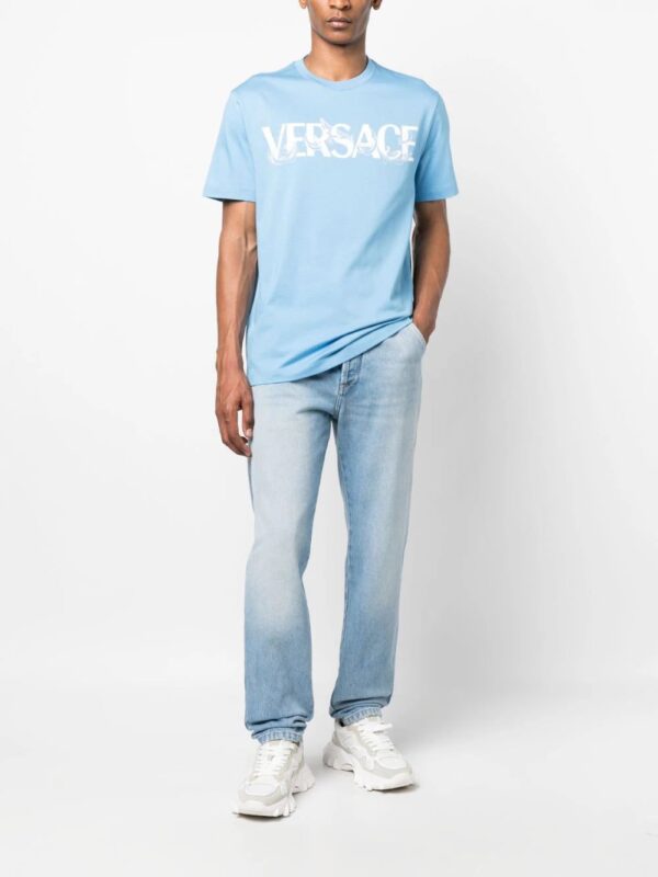 Versace  Barocco Silhouette-print cotton T-shirt - Image 2