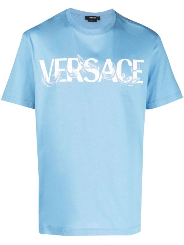 Versace  Barocco Silhouette-print cotton T-shirt