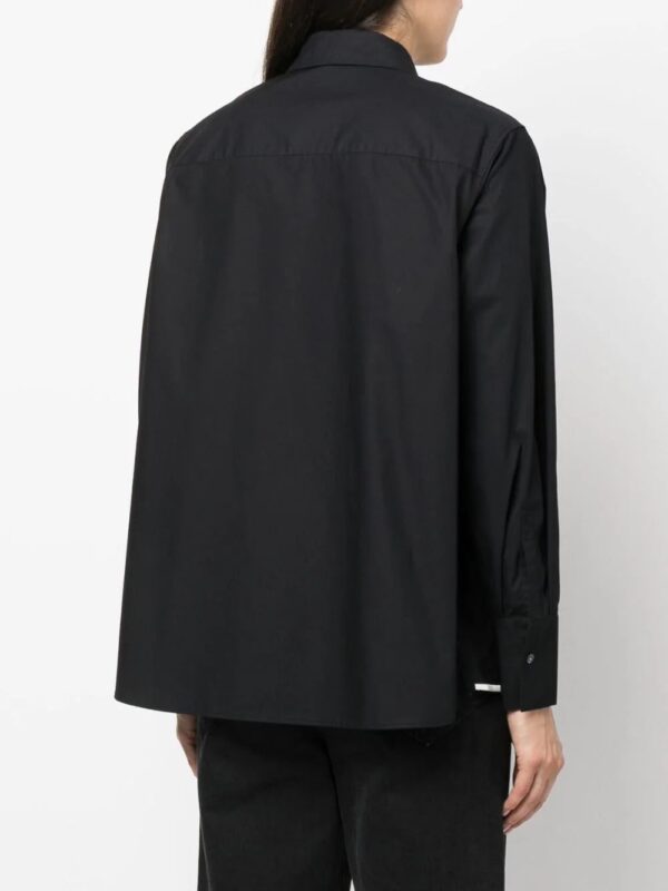Karl Lagerfeld  signature-embroidery organic cotton shirt - Image 4