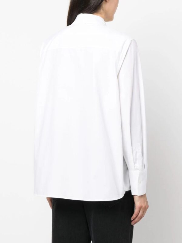 Karl Lagerfeld  signature-embroidery organic cotton shirt - Image 4