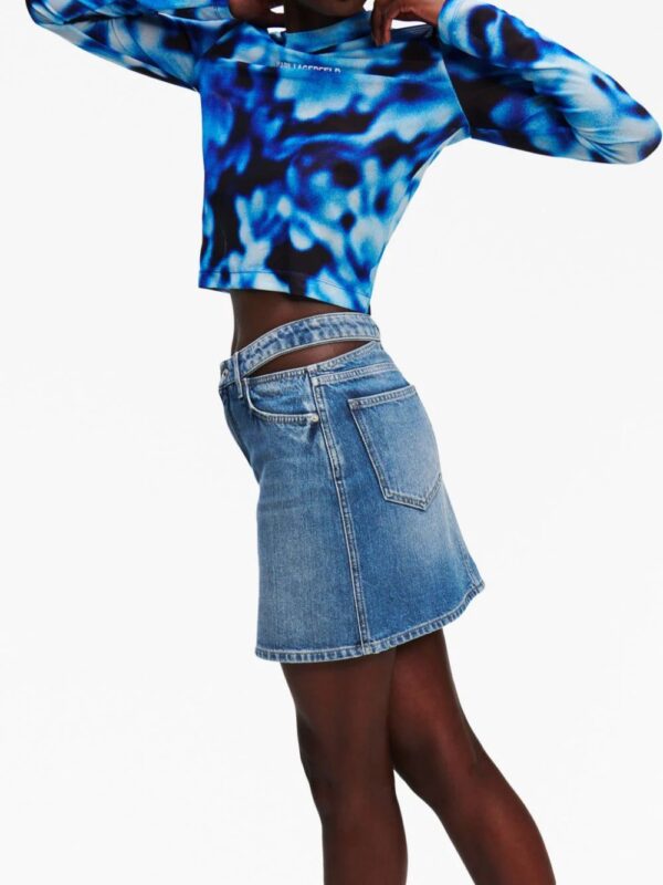 Karl Lagerfeld Jeans  logo-patch denim miniskirt - Image 3