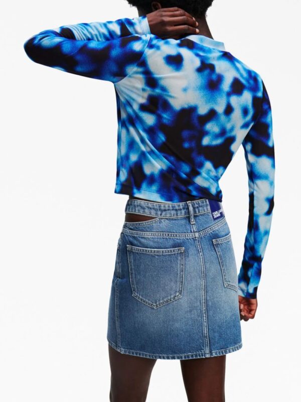 Karl Lagerfeld Jeans  logo-patch denim miniskirt - Image 4