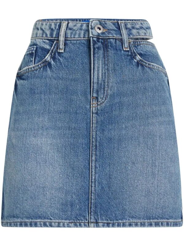 Karl Lagerfeld Jeans  logo-patch denim miniskirt