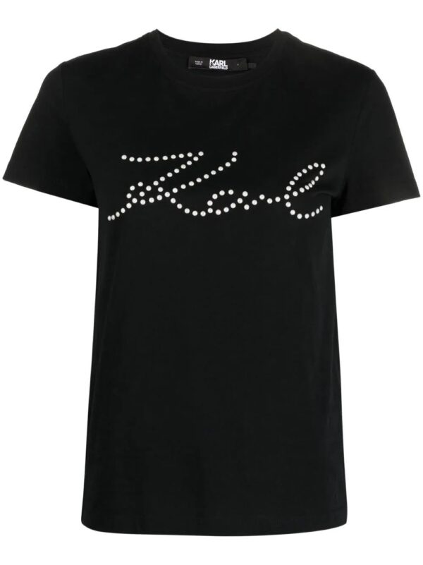 Karl Lagerfeld  logo print-embellished organic-cotton T-shirt