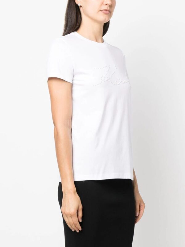 Karl Lagerfeld  logo print-embellished organic-cotton T-shirt - Image 3