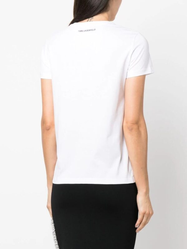 Karl Lagerfeld  logo print-embellished organic-cotton T-shirt - Image 4