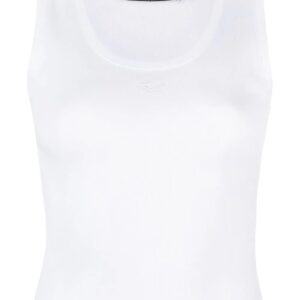 Karl Lagerfeld embroidered-logo ribbed tank top