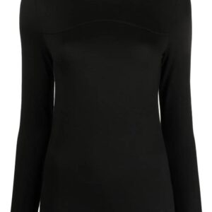 Karl Lagerfeld faux-pearl-embellished long-sleeve top
