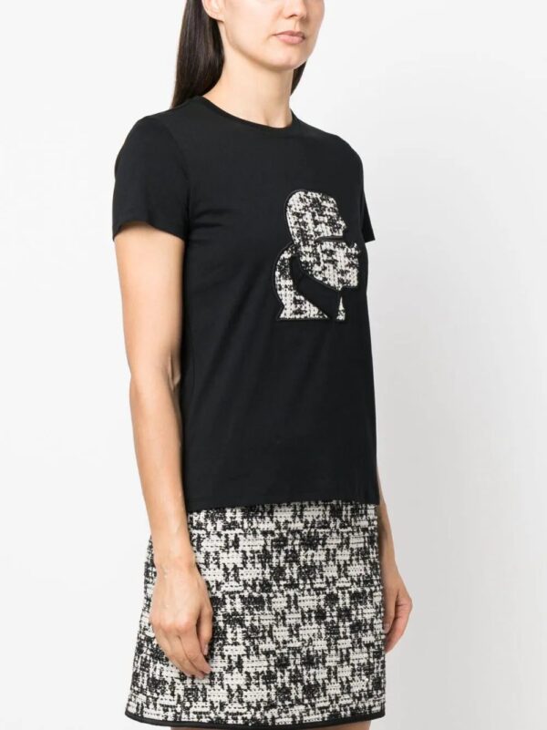 Karl Lagerfeld  logo-patch organic-cotton T-shirt - Image 3