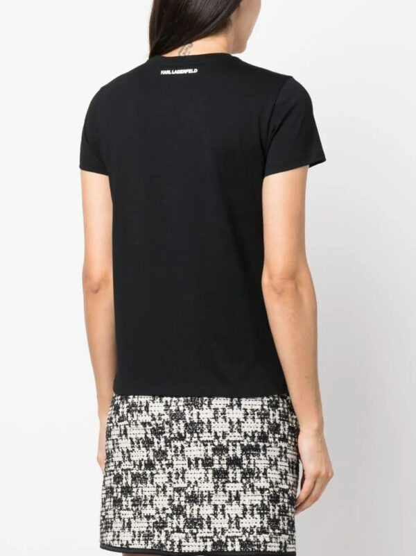 Karl Lagerfeld  logo-patch organic-cotton T-shirt - Image 4