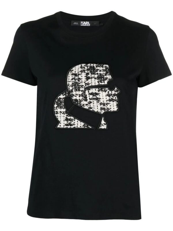 Karl Lagerfeld  logo-patch organic-cotton T-shirt