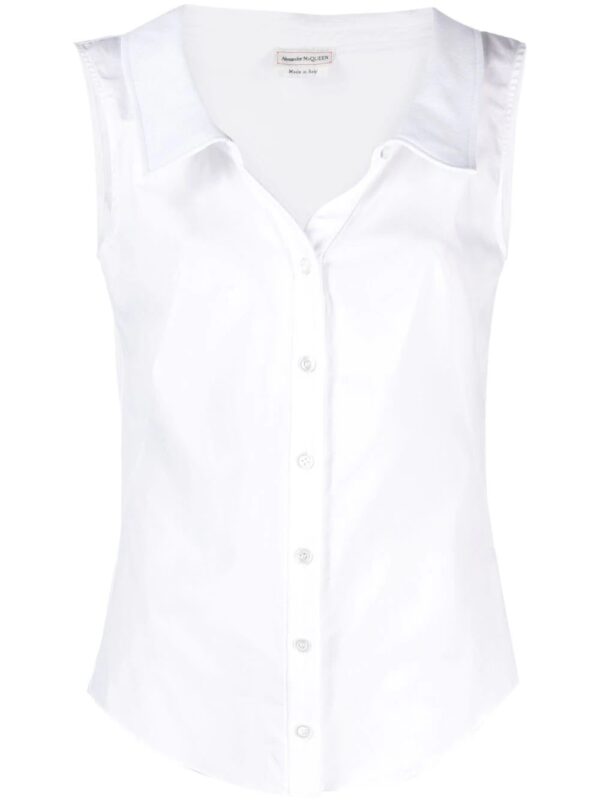 Alexander McQueen  sleeveless cotton shirt