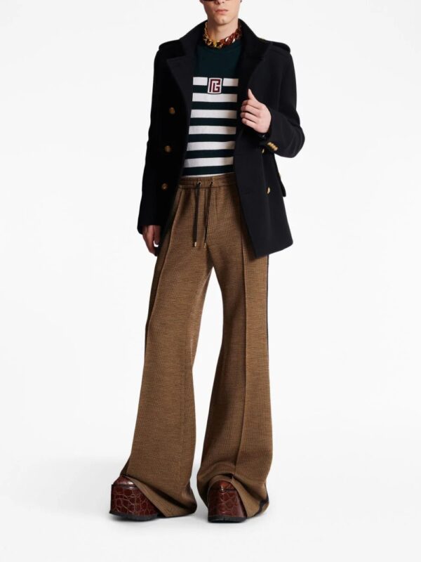 Balmain  embroidered-logo wool T-shirt - Image 2