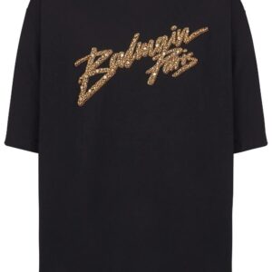 Balmain embroidered-logo cotton T-shirt