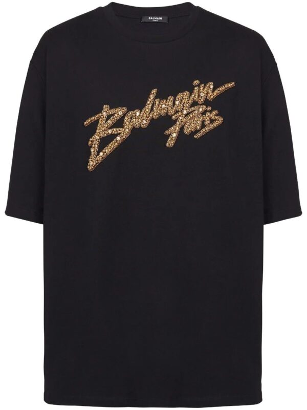 Balmain  embroidered-logo cotton T-shirt