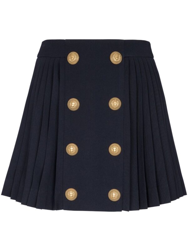 Balmain  button-detail pleated miniskirt
