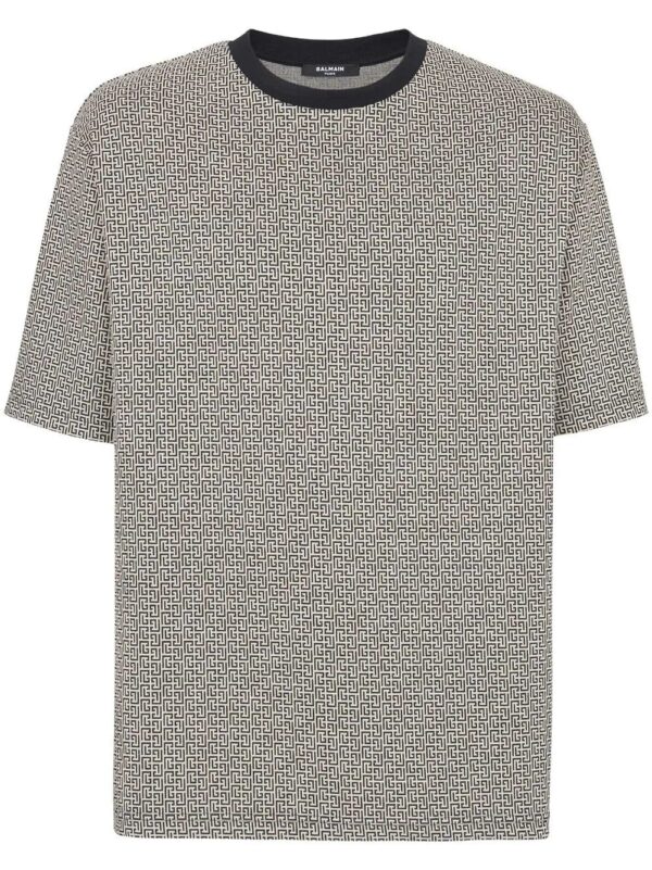 Balmain  monogram-print T-shirt