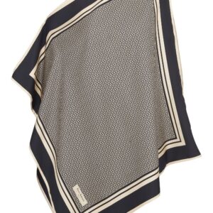 Balmain asymmetric monogram silk top