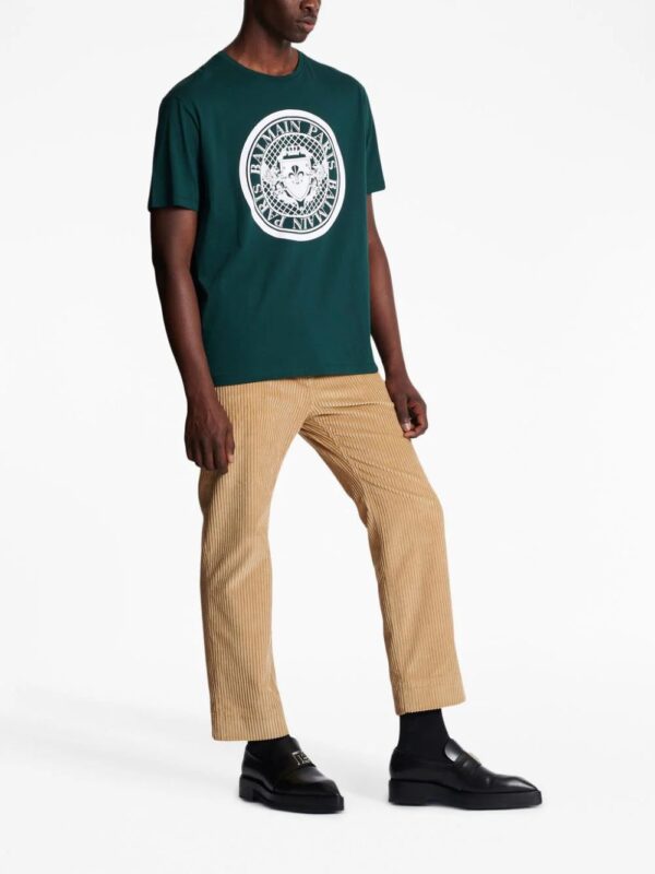 Balmain  Coin Flock organic-cotton T-shirt - Image 3