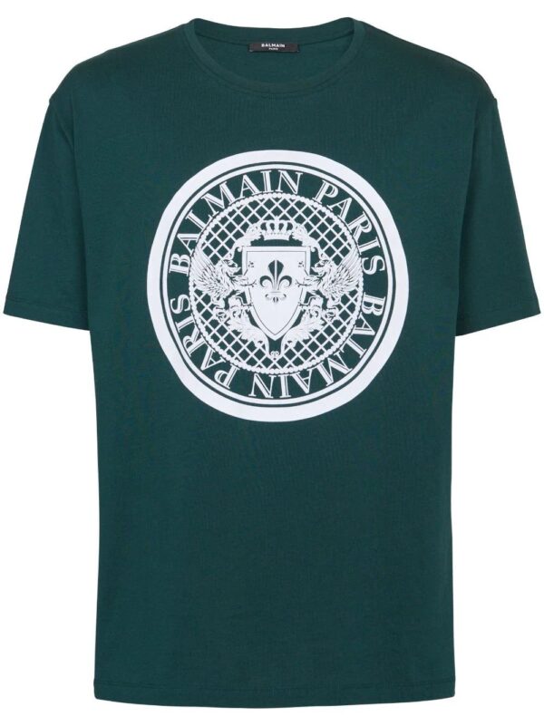 Balmain  Coin Flock organic-cotton T-shirt