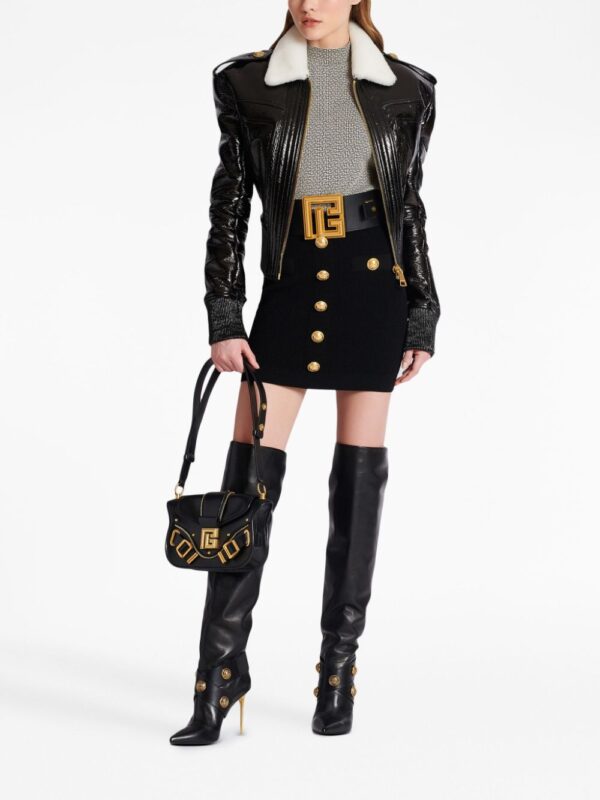 Balmain  button-detail knitted miniskirt - Image 2