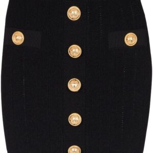 Balmain  button-detail knitted miniskirt