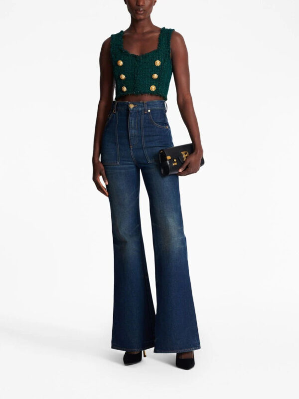 Balmain  6-Buttons tweed cropped top - Image 2
