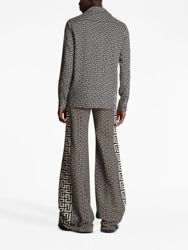 Balmain monogram-print button-up shirt - Image 4